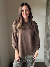 Load image into Gallery viewer, brown fuzzy long sleeve top