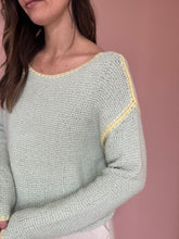 Load image into Gallery viewer, sea green + yellow contrast sweater