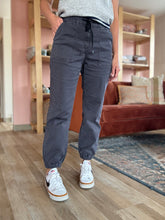 Load image into Gallery viewer, out 'n' about charcoal denim joggers