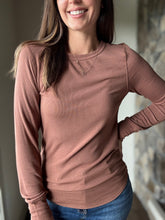 Load image into Gallery viewer, copper soft ribbed long sleeve top