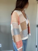 Load image into Gallery viewer, multi check cardigan