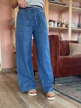 Load image into Gallery viewer, lainey drawstring wide leg denim