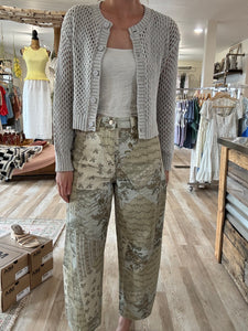 vintage floral barrel pants