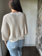 Load image into Gallery viewer, ivory zari sweater knit top