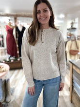 Load image into Gallery viewer, oatmeal waffle henley