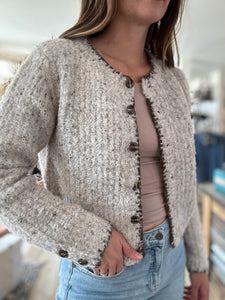 fall confetti button cardigan