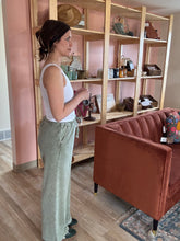 Load image into Gallery viewer, sage mineral washed wide leg pants