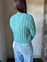 Load image into Gallery viewer, vintage pine chunky cable cardigan