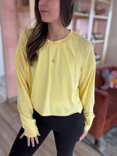 Load image into Gallery viewer, yellow criss-cross long sleeve tee