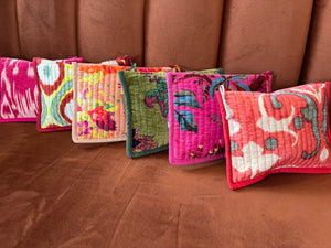 velvet textured zip pouch | 6 prints
