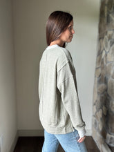 Load image into Gallery viewer, sage soft thermal pullover