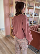 Load image into Gallery viewer, terracotta notched pullover