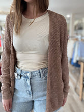 Load image into Gallery viewer, latte lightweight slouchy cardigan