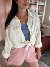 Load image into Gallery viewer, rose french terry stripe shorts