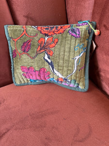 velvet textured zip pouch | 6 prints
