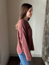 Load image into Gallery viewer, rosy mauve pocket sweater