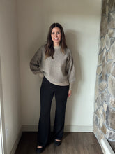 Load image into Gallery viewer, hustle knit black wide leg pants