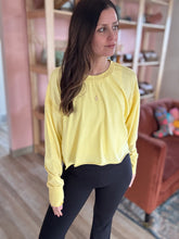 Load image into Gallery viewer, yellow criss-cross long sleeve tee