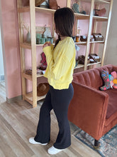 Load image into Gallery viewer, yellow criss-cross long sleeve tee
