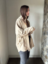 Load image into Gallery viewer, natural french terry oversized cardigan