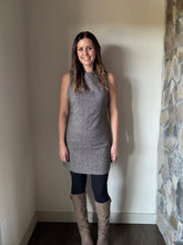 Load image into Gallery viewer, avenues black+tan tweed mini dress