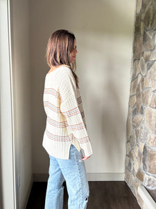 oversized boyfriend stripe sweater