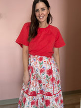 Load image into Gallery viewer, red bold floral midi dress | S-3XL