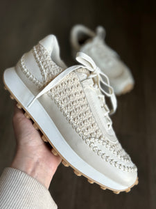 mia natural woven sneakers