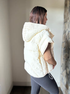 lottie convertible quilted jacket + vest