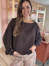 Load image into Gallery viewer, no sunday scaries espresso oversized pullover