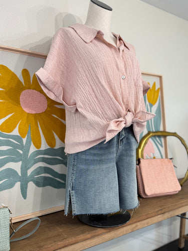 judy blue vintage wash side slit shorts