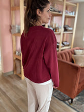 Load image into Gallery viewer, cranberry layered pullover