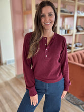 Load image into Gallery viewer, super soft zinfandel tana henley