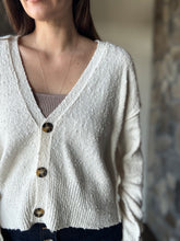 Load image into Gallery viewer, ivory button macie cardigan