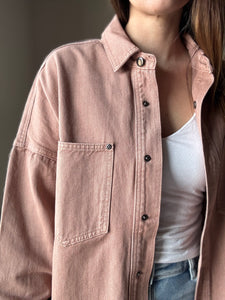 mauve denim jacket