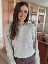 Load image into Gallery viewer, drew two-tone beige sweater