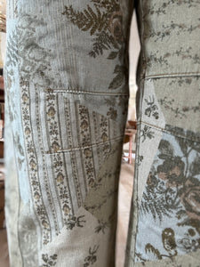 vintage floral barrel pants