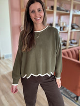 Load image into Gallery viewer, savanna soft scalloped sweater