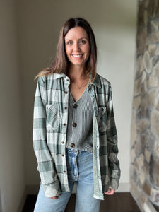forest mineral wash button vest