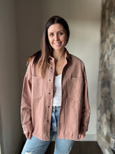 Load image into Gallery viewer, mauve denim jacket