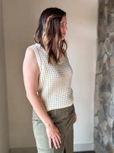 Load image into Gallery viewer, elsie sleeveless ivory waffle sweater