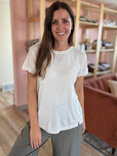 Load image into Gallery viewer, jen mocha stripe tee