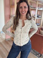 Load image into Gallery viewer, iris meadow snap henley