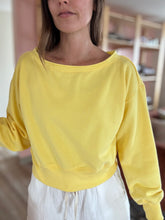 Load image into Gallery viewer, abbie yellow off shoulder sweatshirt