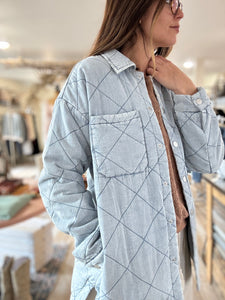 light denim quilted jacket