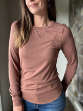 Load image into Gallery viewer, copper soft ribbed long sleeve top