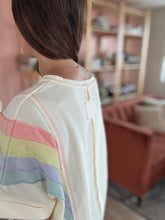 Load image into Gallery viewer, retro rainbow cream top