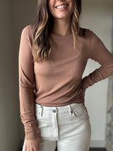 Load image into Gallery viewer, cinnamon soft ribbed long sleeve top
