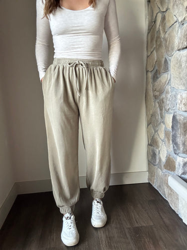 stone mineral washed jogger