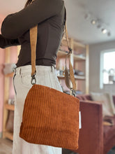 Load image into Gallery viewer, cori rust corduroy purse